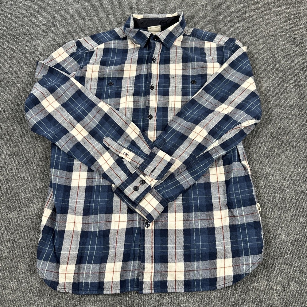 The North Face Shirt Mens Large Blue Plaid Flannel Button Up Long Sleeve Casual